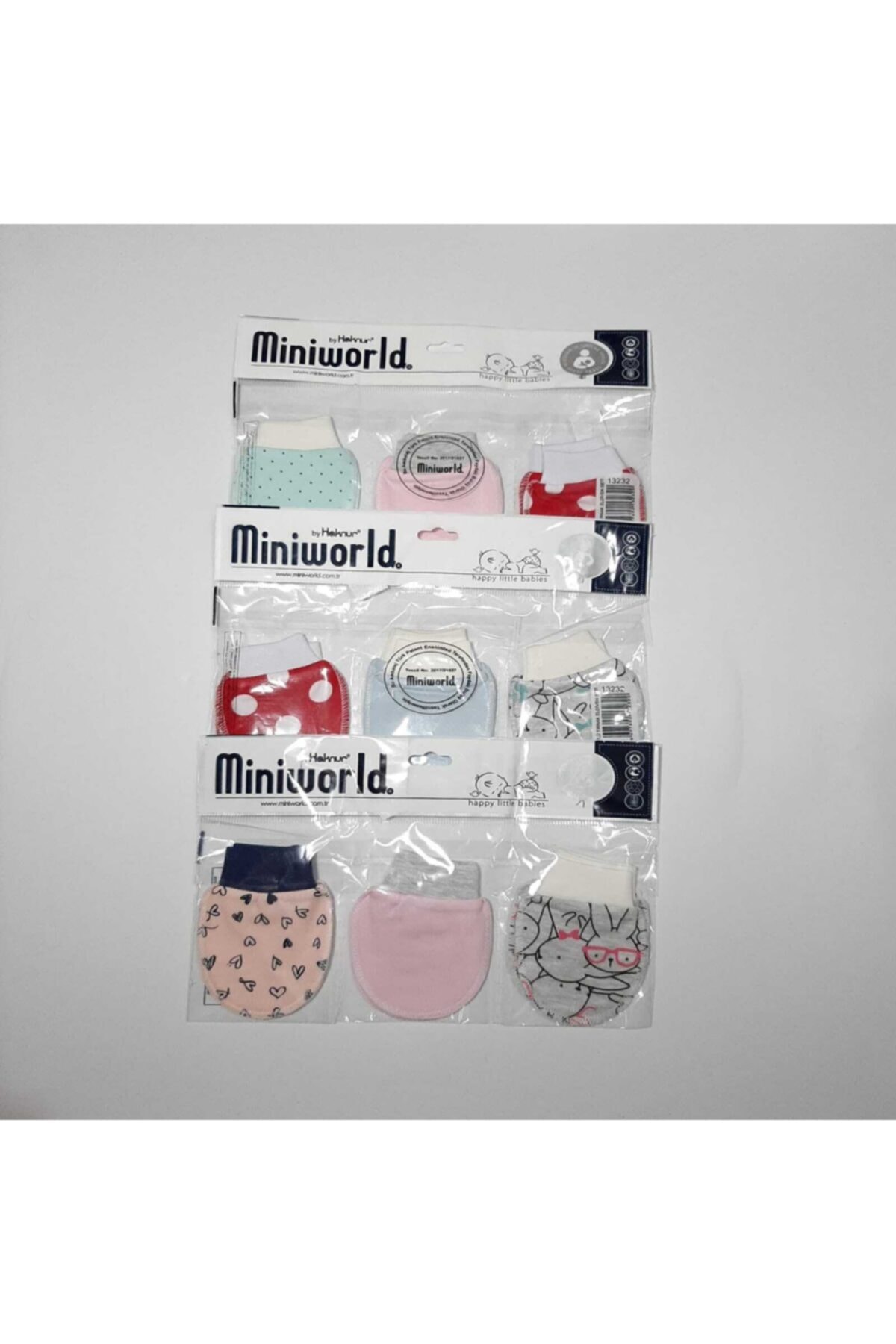 دستکش نوزاد دخترانه  Miniworld با کد BB307507