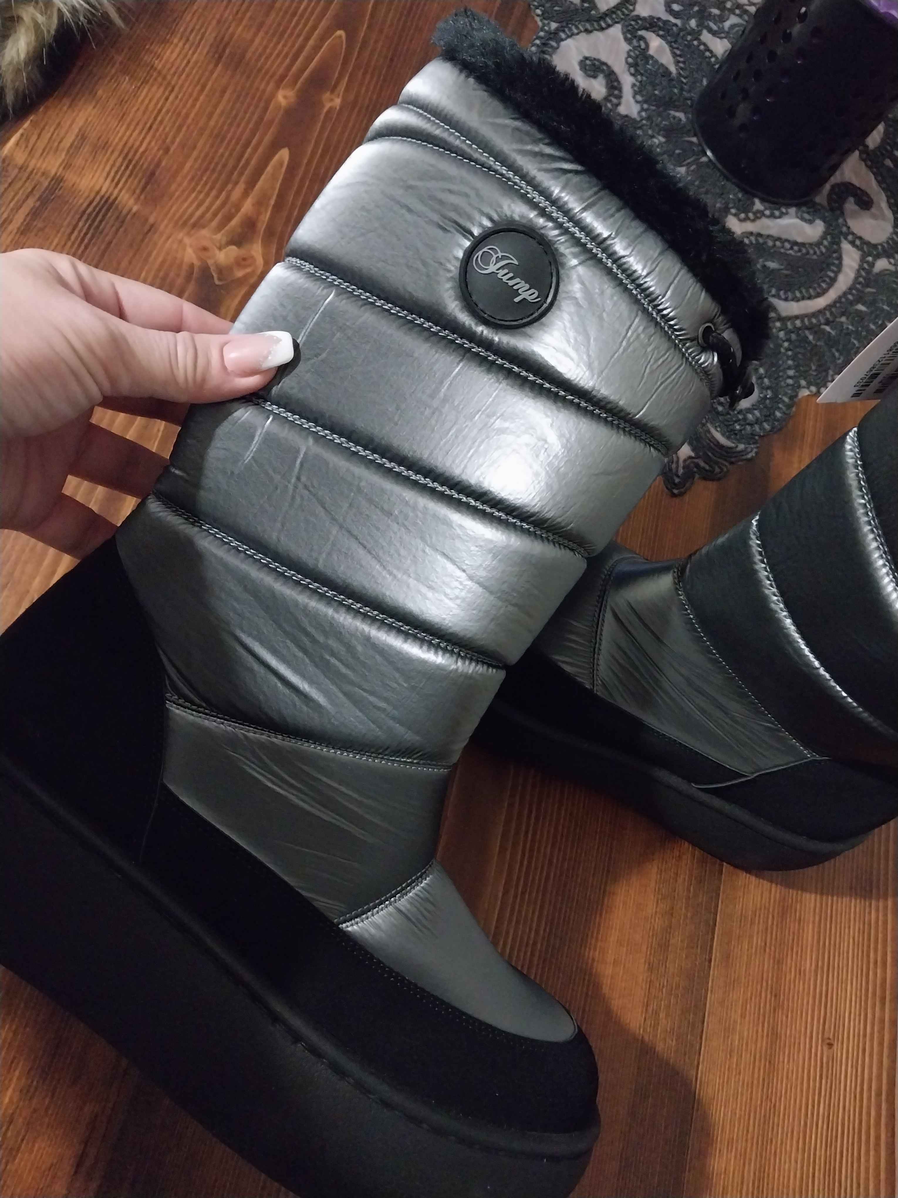 بوت و چکمه برفی جامپ اورجینال Jump 60116 60116 Waterproof Anti-Slip Sole Silver Color Women's Snow Boots photo review