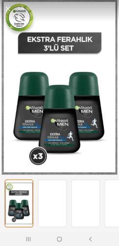 دئودورانت - رول آن گارنیر اورجینال Garnier 36005423425373 Men's Extra Freshness Roll-on Set of 3 photo review