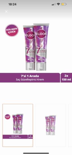 نرم کننده مو الیدور اورجینال Elidor SET.UNİ.1761 7 in 1 Hair Beautifying Care Cream Contains Collagen 150 ml photo review