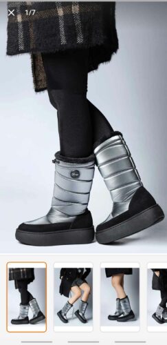 بوت و چکمه برفی جامپ اورجینال Jump 60116 60116 Waterproof Anti-Slip Sole Silver Color Women's Snow Boots photo review
