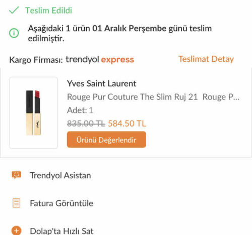 رژ لب ایو سن لوران اورجینال Yves Saint Laurent L8454400 Rouge Pur Couture The Slim Lipstick 21 Rouge Paradoxe 3614272140103 photo review