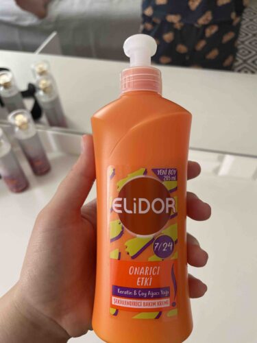 نرم کننده مو الیدور اورجینال Elidor 8683130039489 24/7 Styling Hair Care Cream Repair Effect Keratin & Tea Tree Oil 265 ml photo review