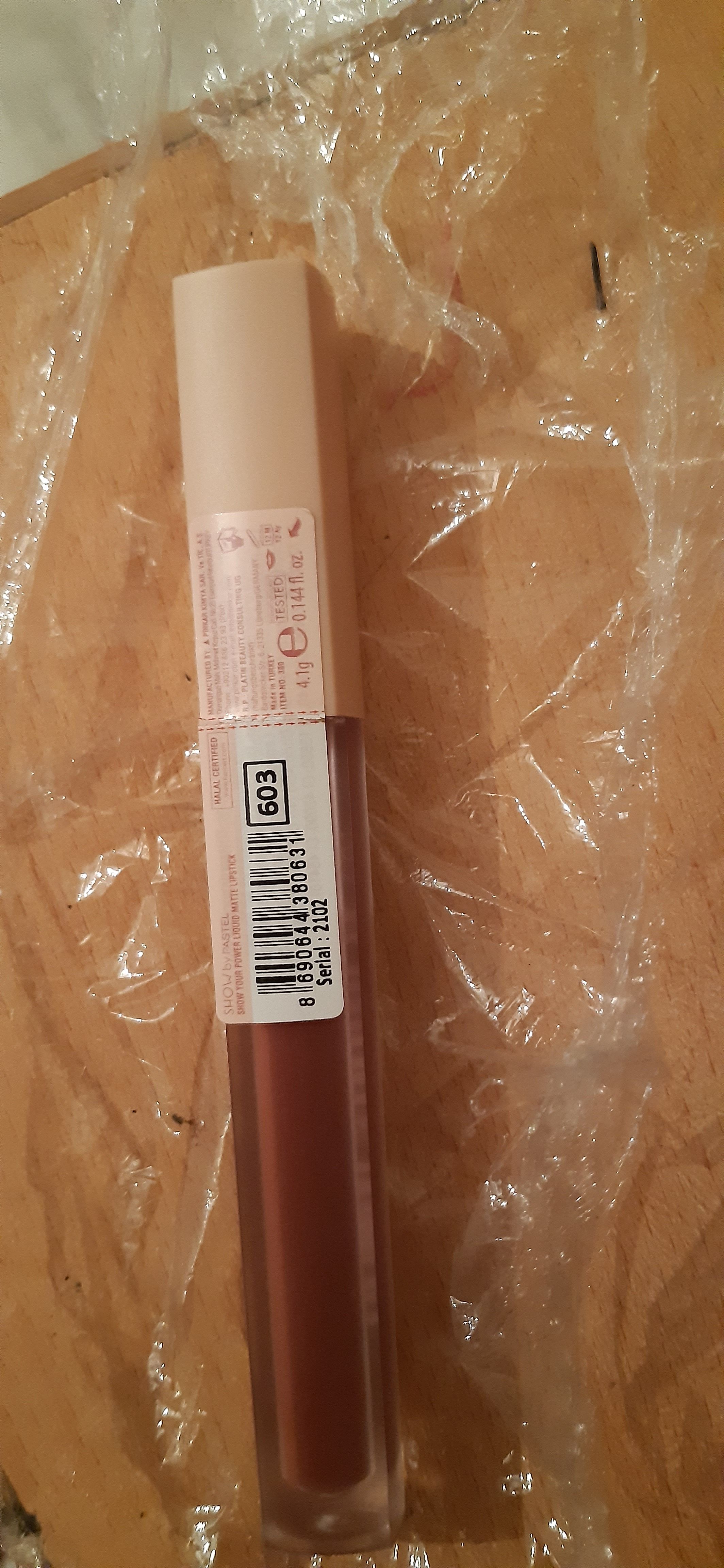 رژ لب شو بای پاستل اورجینال Show by Pastel 8690644380631 Your Power Liquid Matte Lipstick 603 photo review