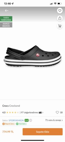 دمپایی کراکس اورجینال Crocs CROC11016E01001 Crocband photo review
