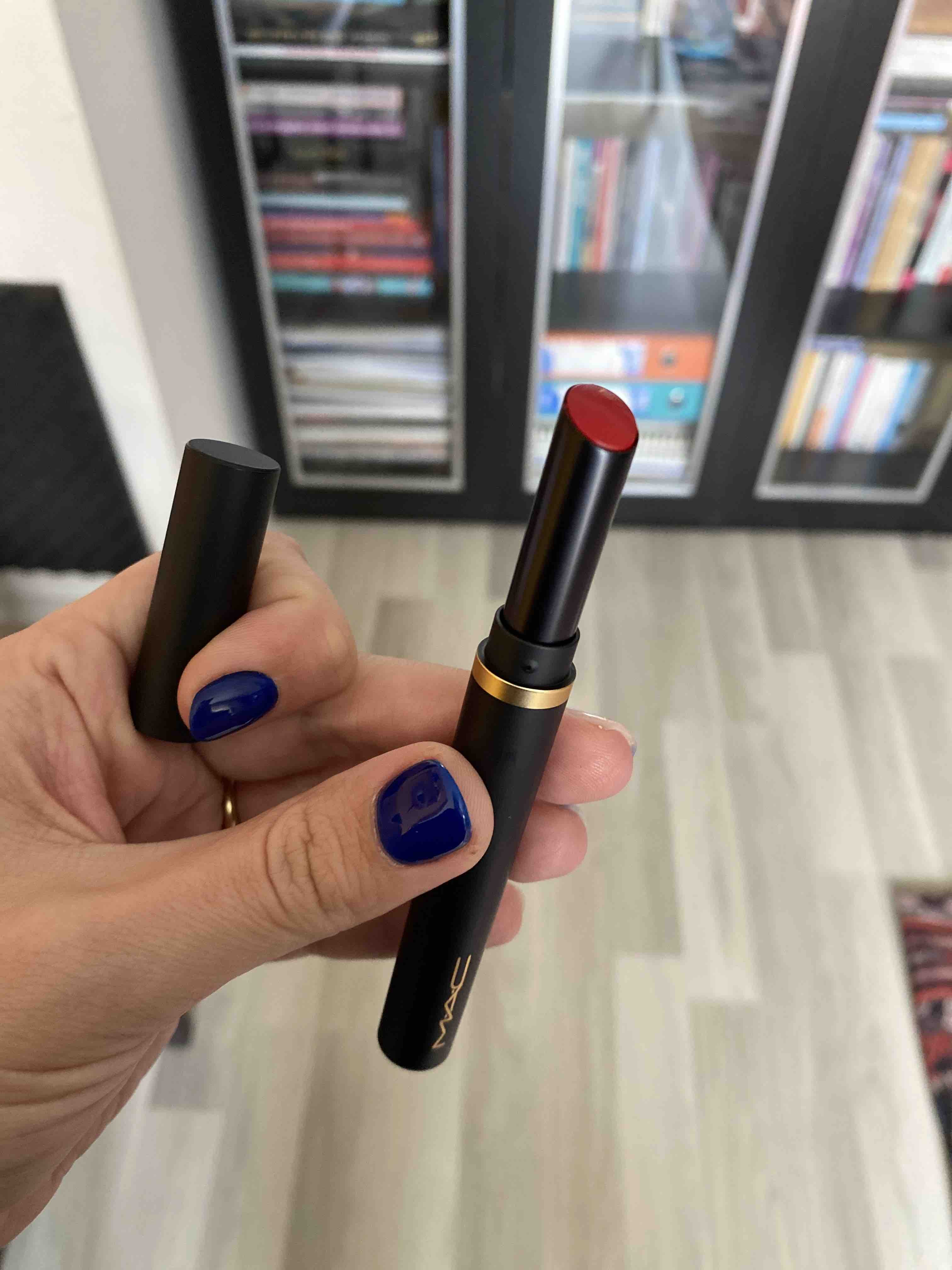رژ لب ماک اورجینال Mac 99908 Powder Kiss Velvet Blur Slim Stick Lasting Up to 12 Hours Matte Finish Lipstick Ruby New 2 G photo review
