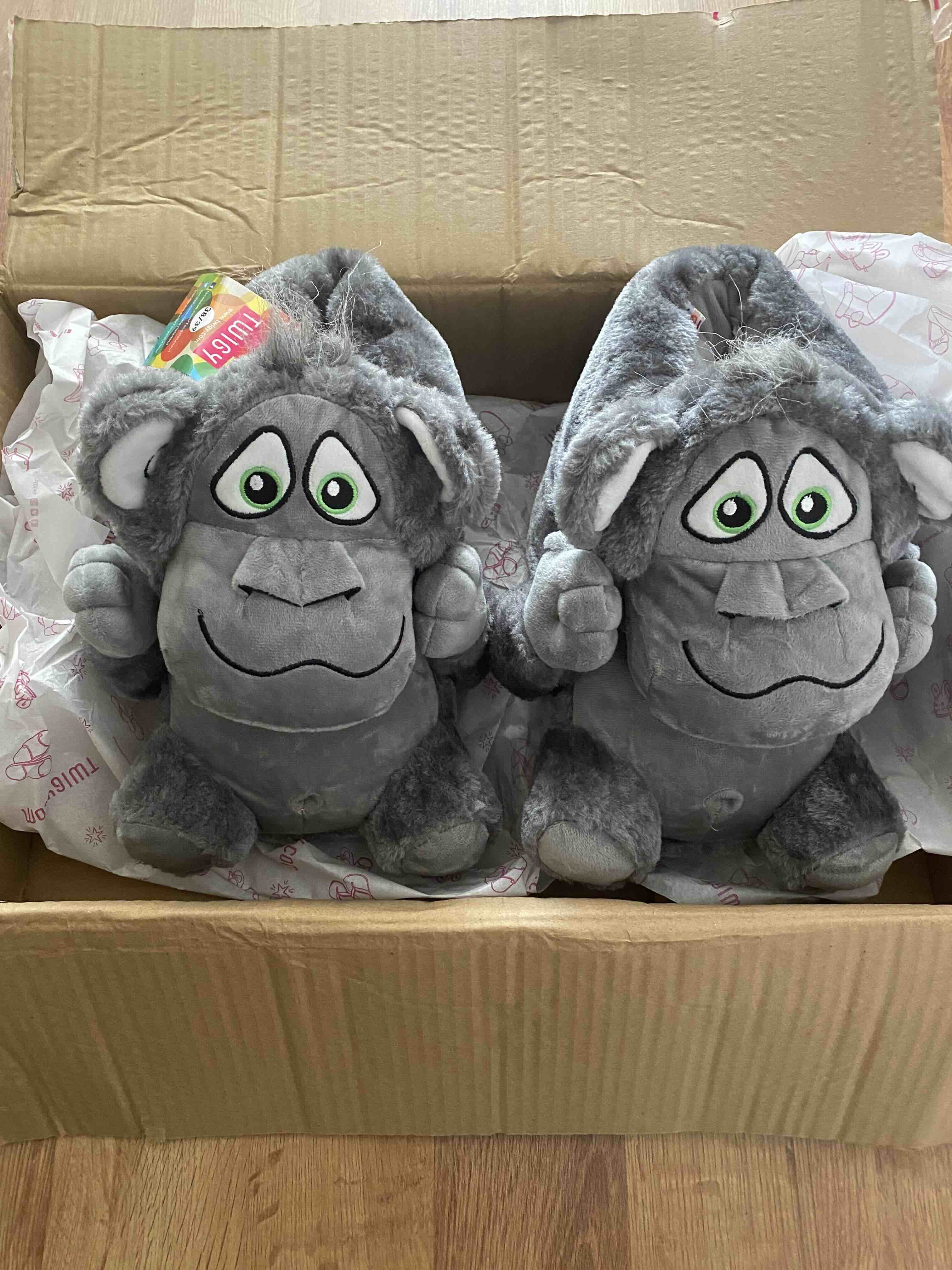 پاندوف تی ویگی اورجینال Twigy AA0601 Monkey Unisex Animal Slippers Gray 36/43 photo review
