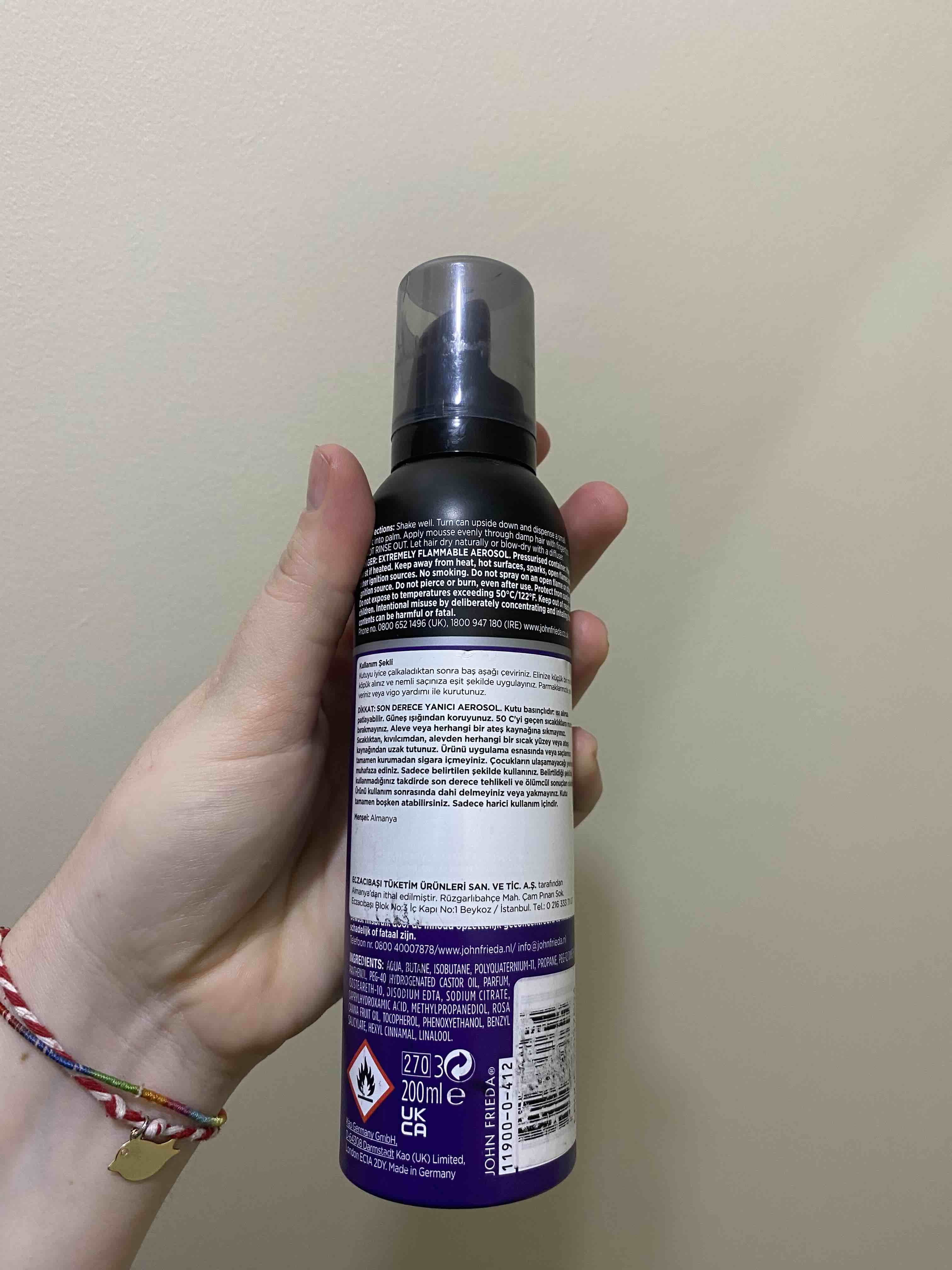 واکس مو جان فریدا اورجینال John Frieda 11900 Frizz Ease Hair Mousse for Flawless Curls 200 ml photo review