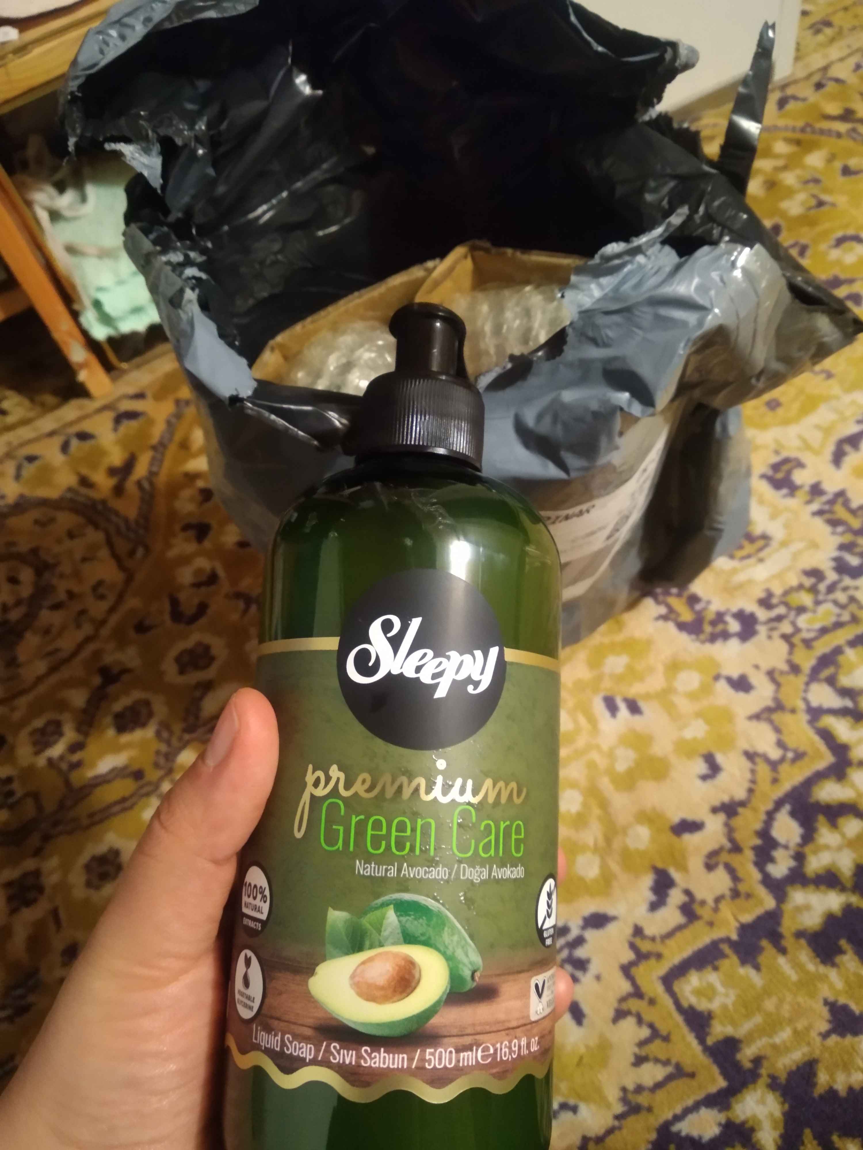 صابون مایع خواب آلود اورجینال Sleepy 8682241207503-3 Premium Green Care Series Liquid Soap 3x500 Ml photo review