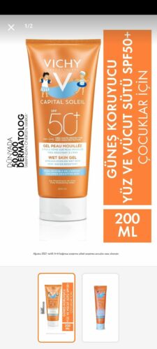 کرم ضد آفتاب نوزاد ویشی اورجینال Vichy 337875695206 Capital Soleil SPF 50 Face And Body Milk 200 ml - Child photo review