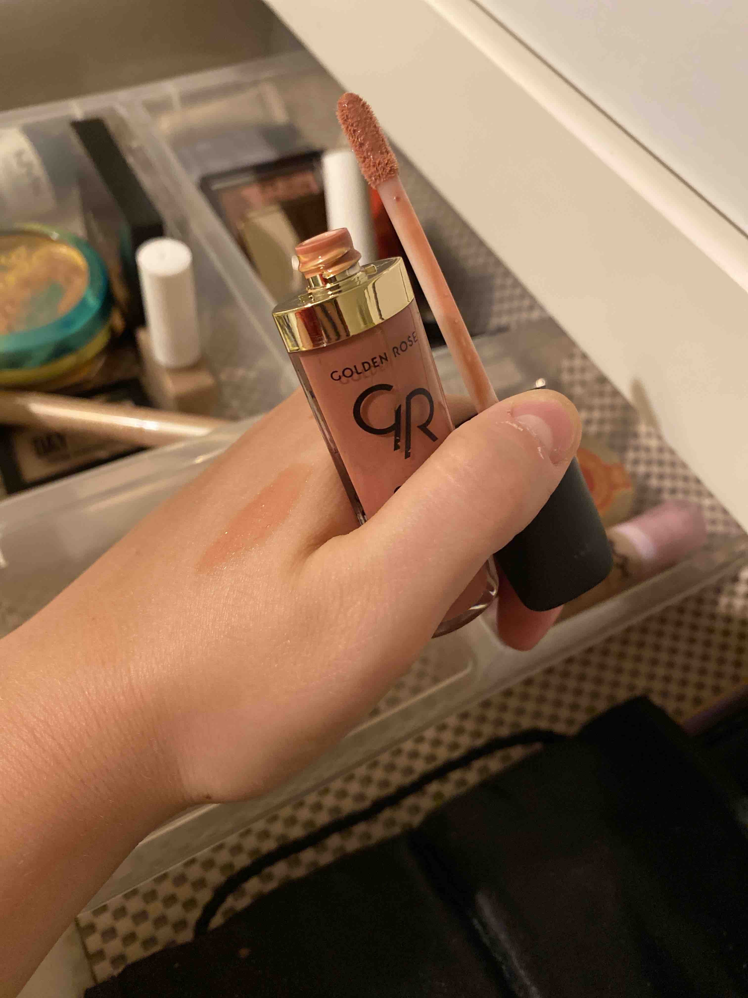 رژ لب گلدن رز اورجینال Golden Rose RGCS Color Sensation Lipgloss No: 131 Brown Nude - Colorful Lip Gloss - 8691190704315 photo review