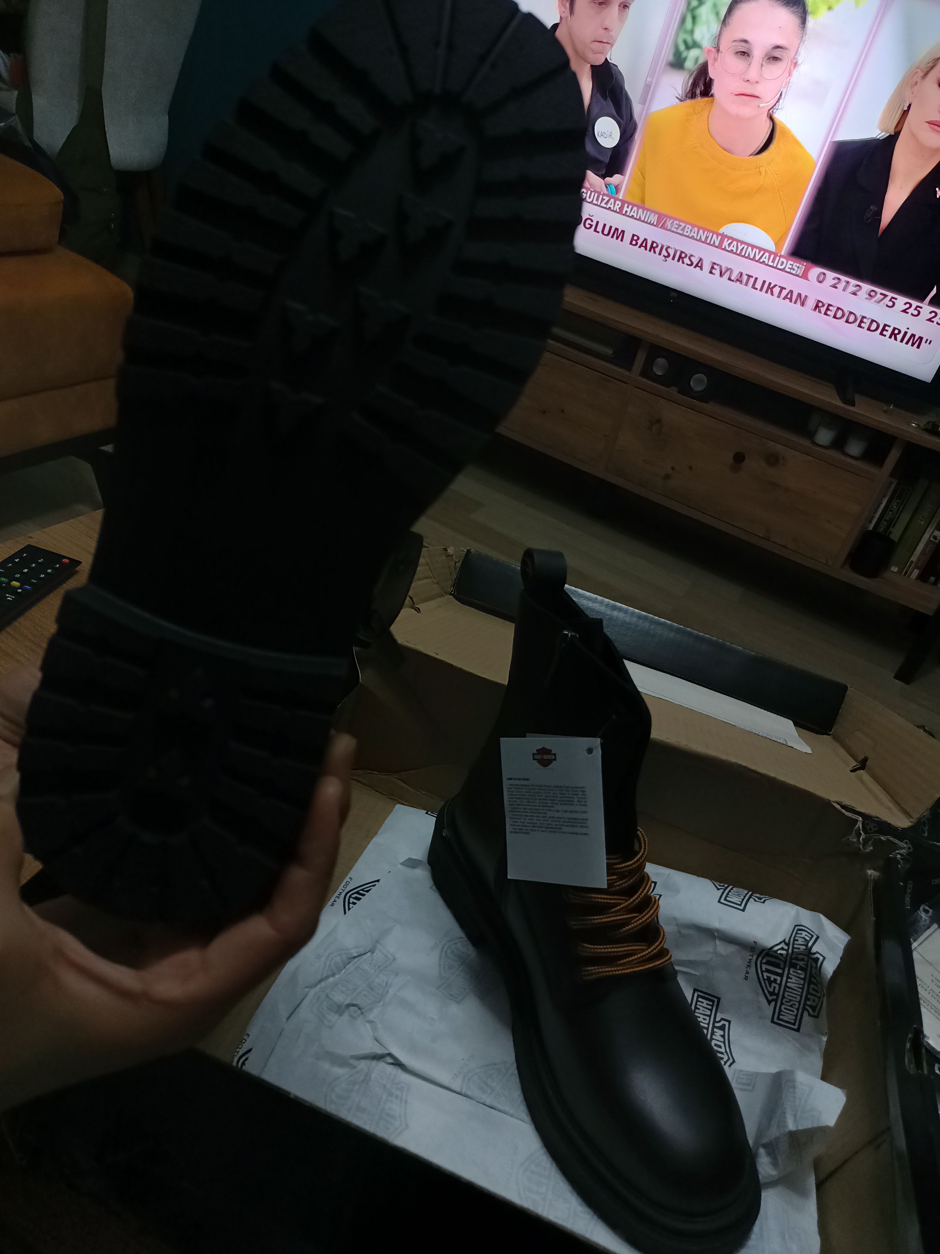 بوت هارلی دیویدسون اورجینال Harley Davidson 025M100553 Men's Black Colmar Bootal Leather Boots 025m100553 photo review