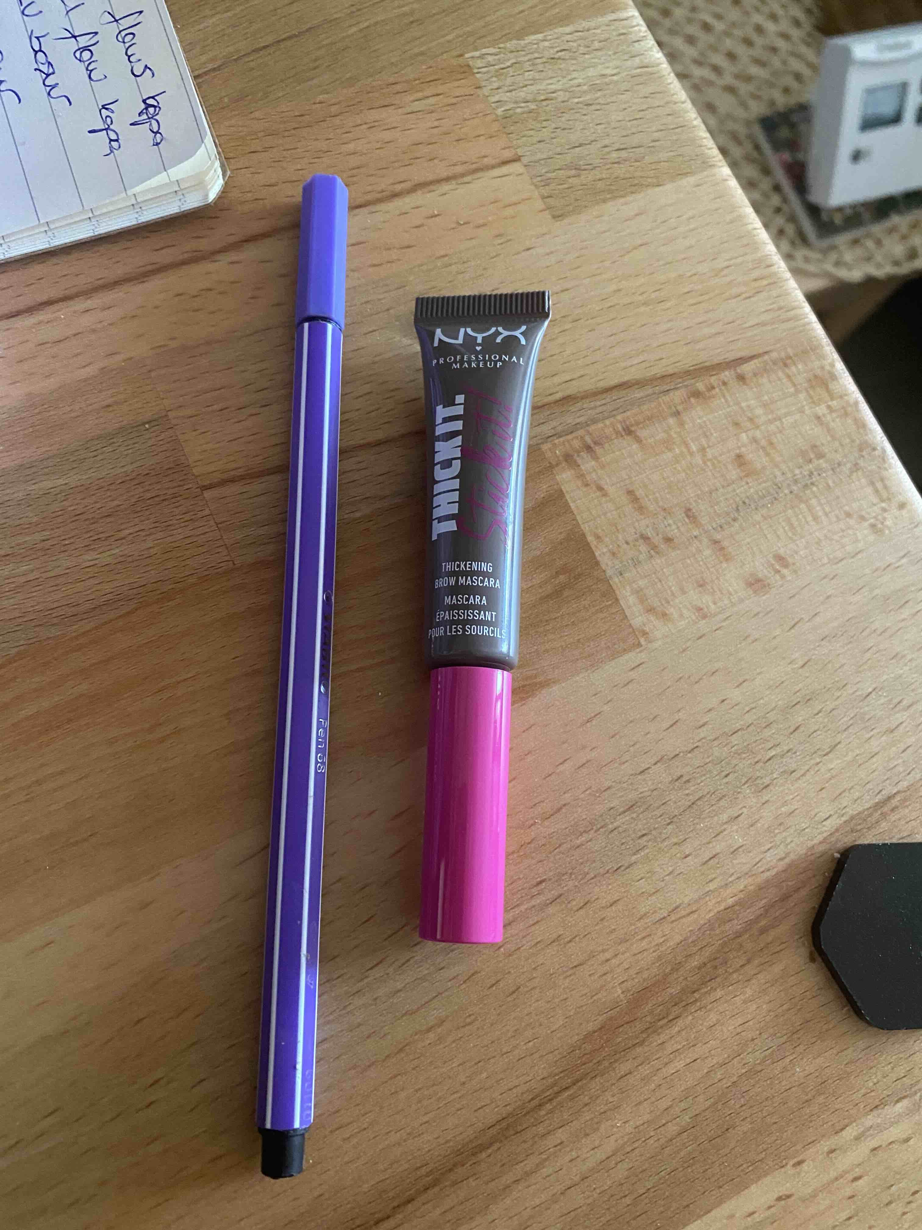 ریمل ابرو پروفشنال میکاپ اورجینال NYX Professional Makeup THCKSTCK Thick It. Stick It! Eyebrow Mascara Cool Ash Brown photo review