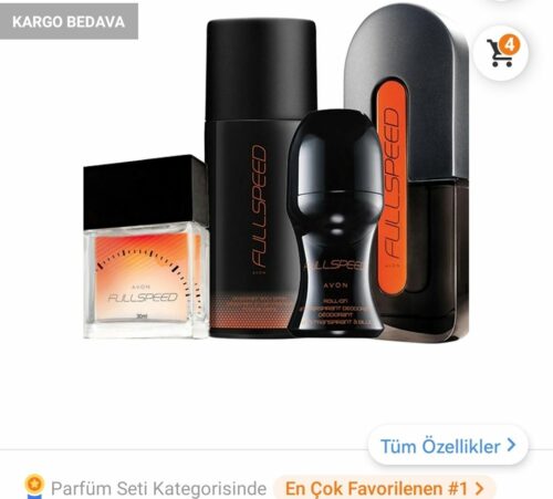 عطر Seti آوون اورجینال Avon MPACK0008 Full Speed ​​Men's Parum Deodorant Rollon Set of Four photo review