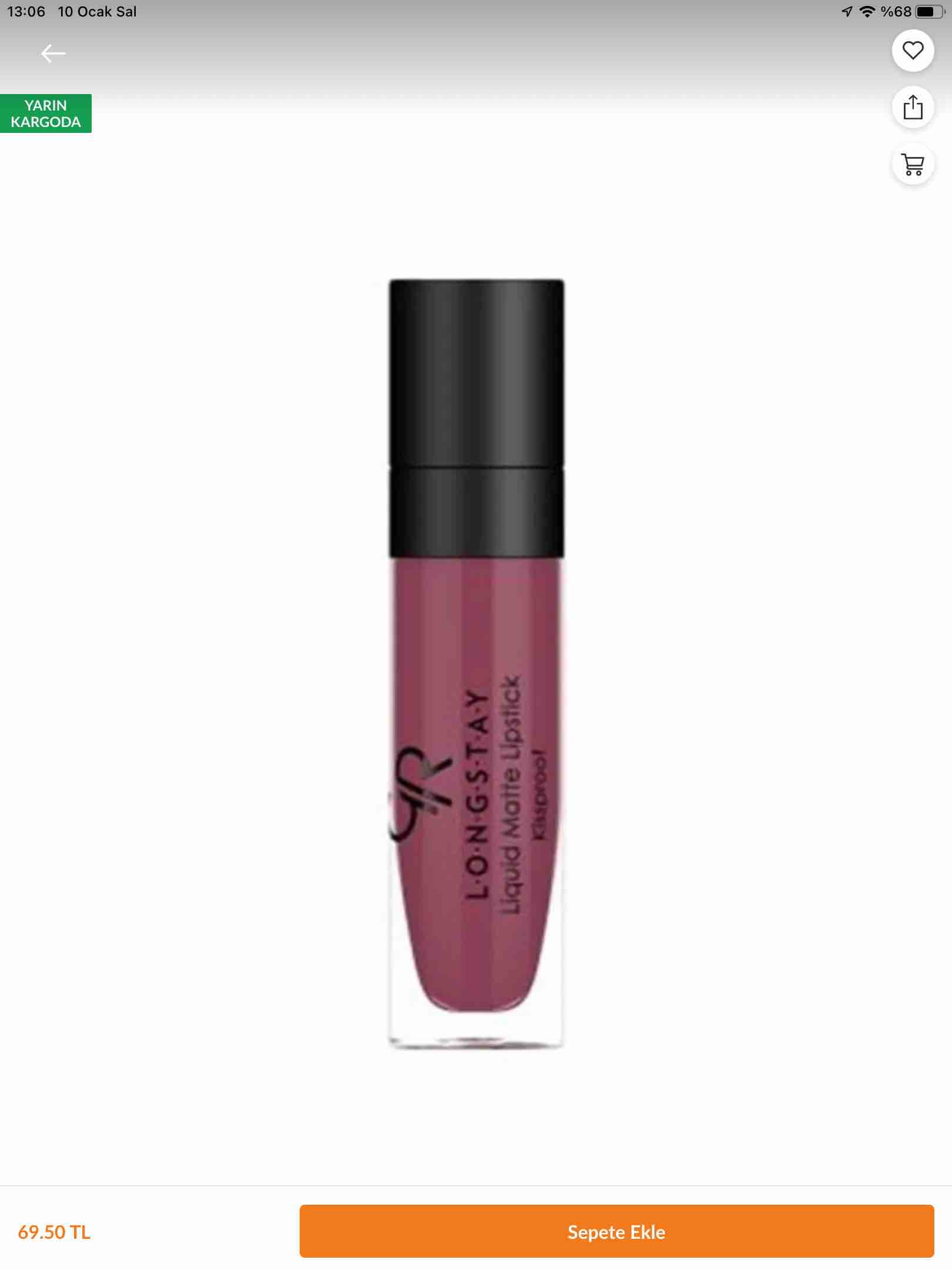 رژ لب گلدن رز اورجینال Golden Rose RMLL Longstay Liquid Matte Lipstick No: 21 Pink Damson - Liquid Matte Lipstick - 8691190856212 photo review
