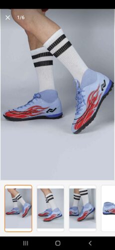 کتانی زمین چمن جامپ اورجینال Jump 29677 29677 Purple - Red AstroTurf Football Shoes with Socks photo review