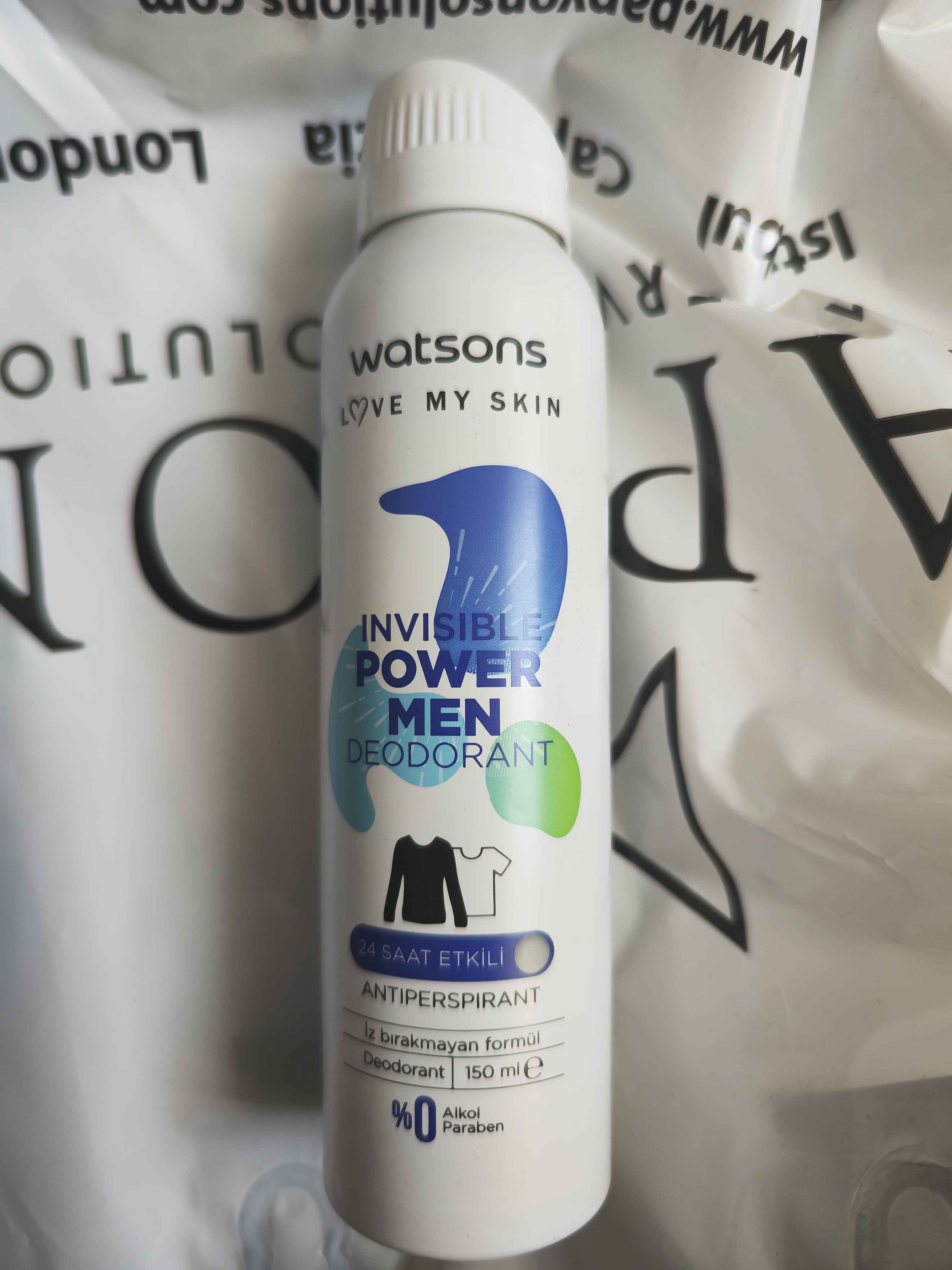 دئودورانت - رول آن واتسون اورجینال Watsons 23999009268781 Invisible Power Men 24 Hour Effective Deodorant 150 ml photo review