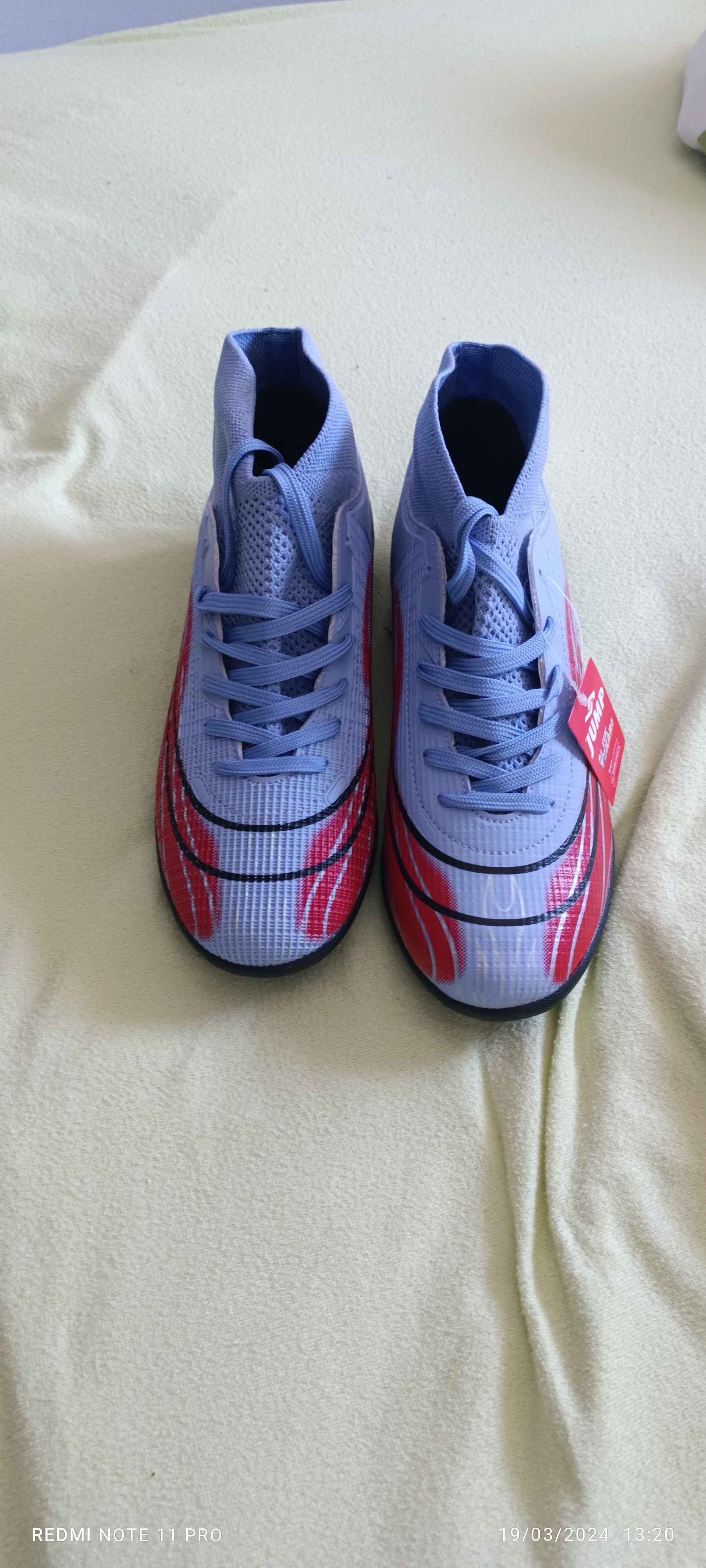 کتانی زمین چمن جامپ اورجینال Jump 29677 29677 Purple - Red AstroTurf Football Shoes with Socks photo review