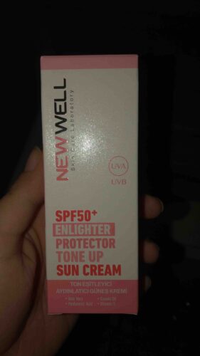 ضد آفتاب صورت خوب جدید اورجینال New Well T10001 3 Pieces Tone Equalizing High Protection Effective SPF50 Brightening Pink Face Sun Cream 50 ml photo review