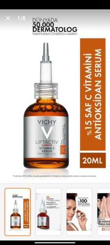 سرم پوست ویشی اورجینال Vichy 3337875796583 Liftactiv 16% Pure Vitamin C Antioxidant Serum 20 ml - For All Skin Types photo review