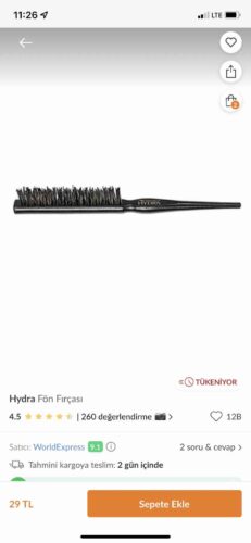 برس و شانه مو هیدرا اورجینال Hydra 8697888060589 Blow Dry Brush photo review