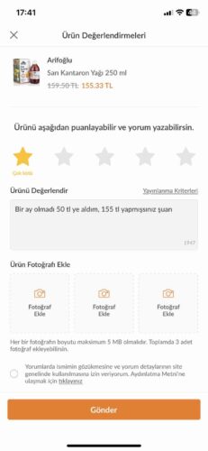 روغن نگهداری عارف اوغلو اورجینال Arifoğlu 700 28 067 St. John's Wort Oil 250 ml photo review