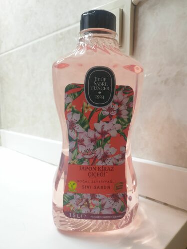 صابون مایع ایوپ صبری تونسر اورجینال Eyüp Sabri Tuncer 101806 Japanese Cherry Blossom 1.5lt Liquid Soap with Natural Olive Oil, Japanese photo review