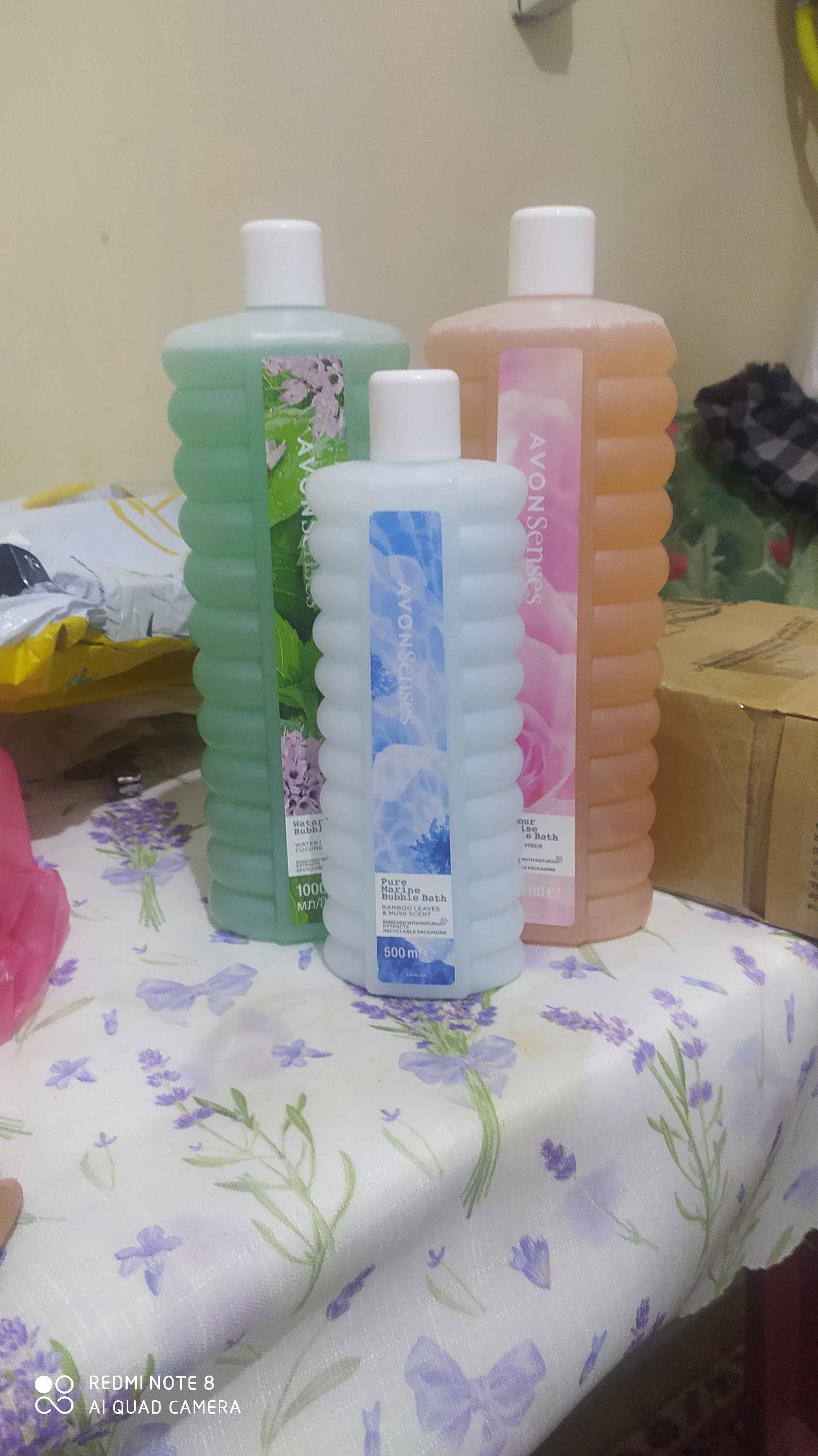فوم حمام آوون اورجینال Avon MPACK4063 Senses Mint Cucumber Rose Amber And Musk Bamboo Handle Bubble Bath Pack photo review