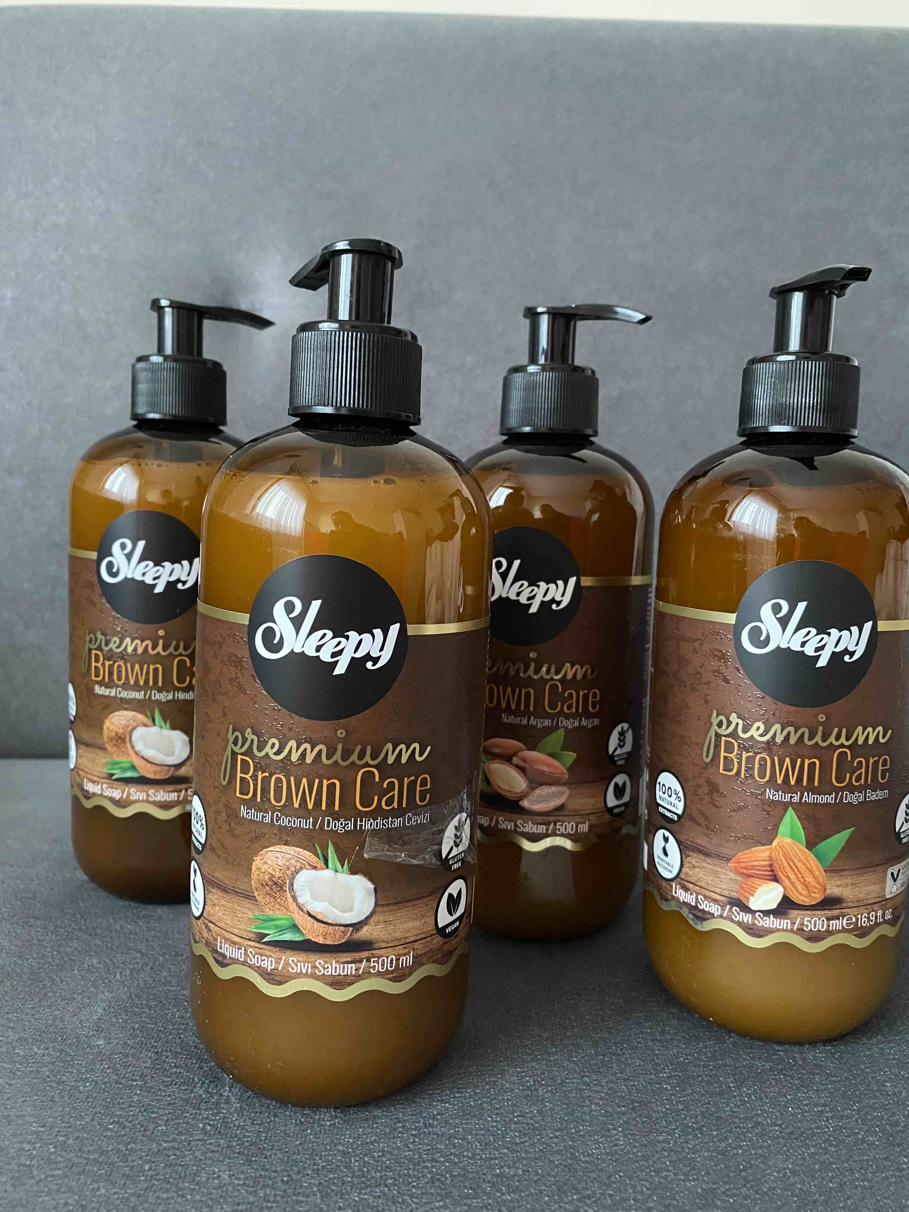 صابون مایع خواب آلود اورجینال Sleepy 8682241207510-3 Premium Brown Care Series Liquid Soap 3x500 Ml photo review