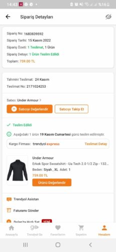 سویشرت مردانه آندر آرمور اورجینال 1328495 photo review