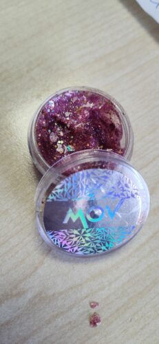 روشن کننده ماو اورجینال mov  glitterjel2 Gel Formed Bright Glitter Face Makeup & Body &hair No:2 Lilac photo review