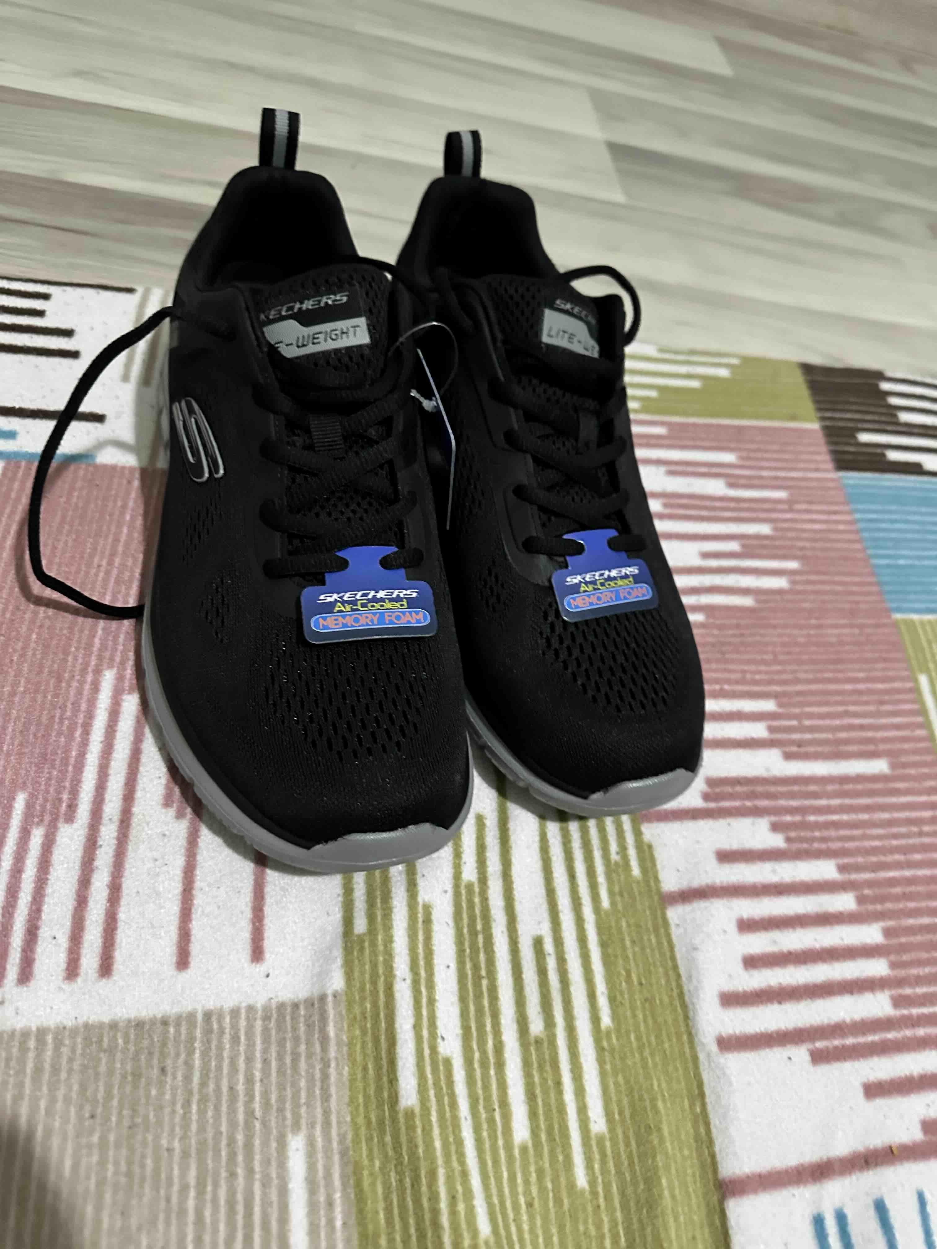 کفش پیاده روی اسکیچرز اورجینال Skechers AST06904 Track - Broader Men's Black Sports Shoes 232698tk Bkcc photo review
