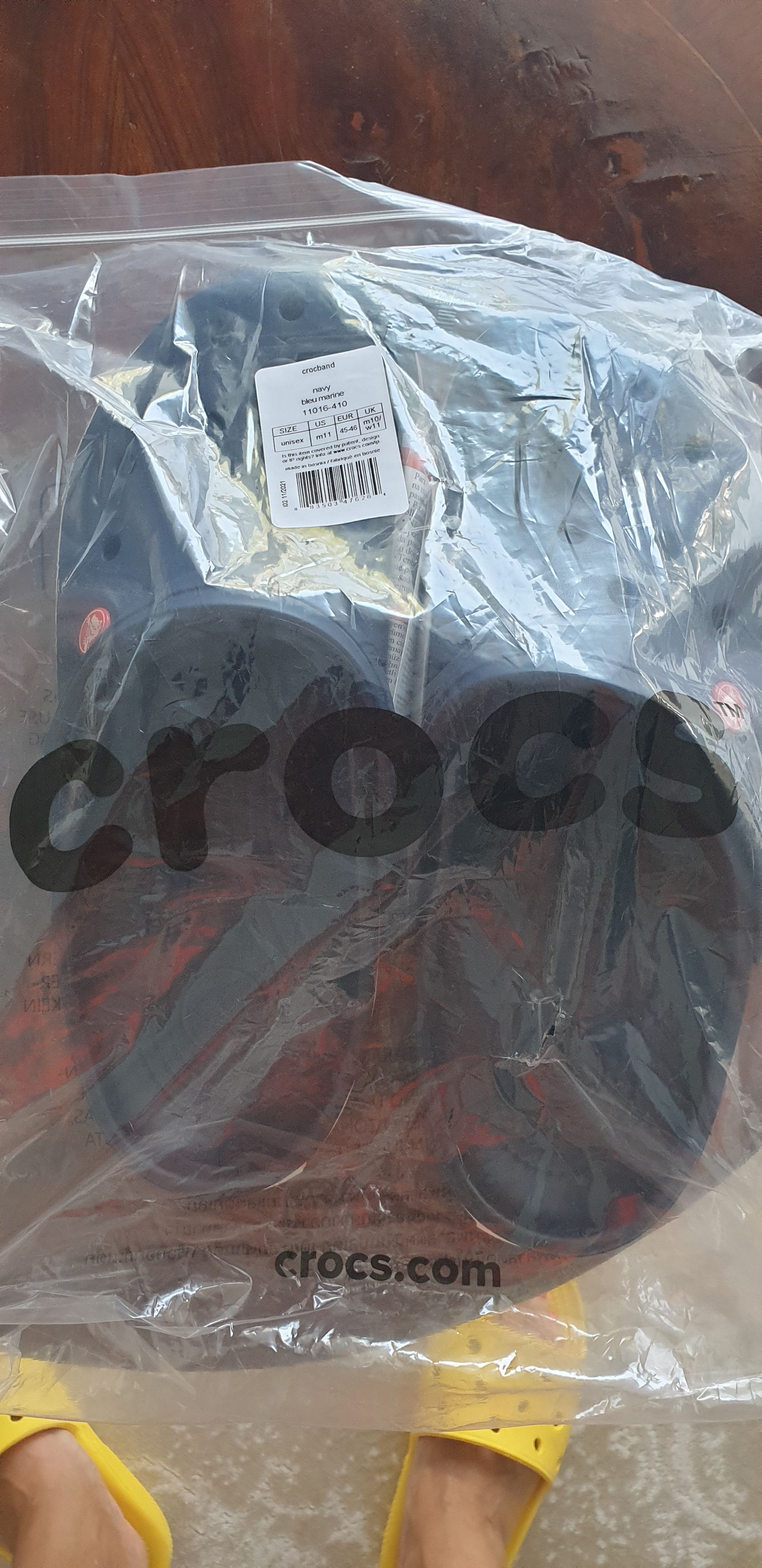 دمپایی کراکس اورجینال Crocs CROC11016E01042 Crocband Navy Blue Unisex Slippers 11016-410 photo review