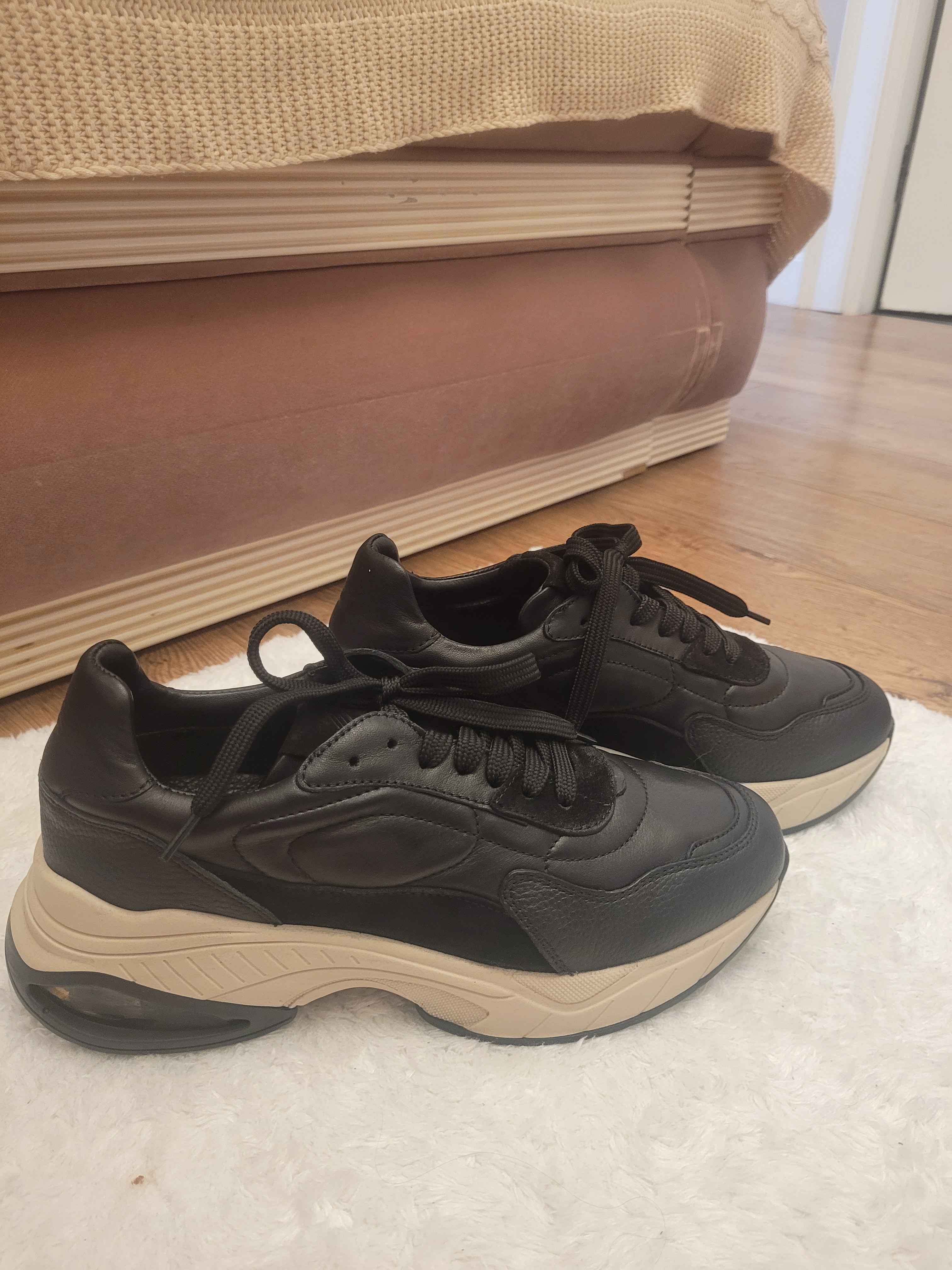 اسنیکر گریدر اورجینال Greyder GRY-3K2SA33080 Women's Black Genuine Leather Sports Shoes 3k2sa33080 photo review