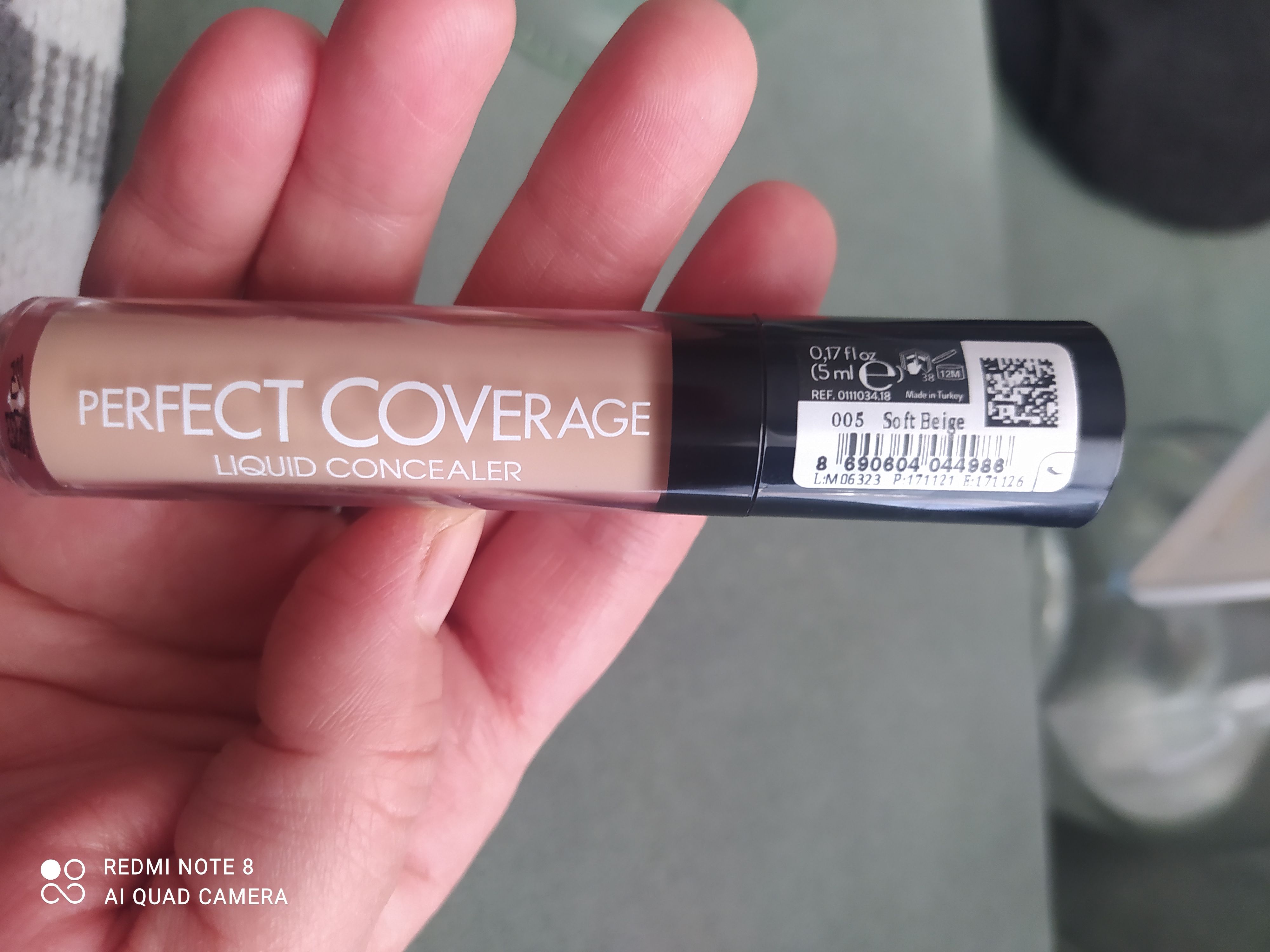 کانسیلر  فلورمار 0111034 Flormar اورجینال Liquid Concealer - Perfect Coverage Concealer - 005 Soft Beige - 8690604044986 photo review