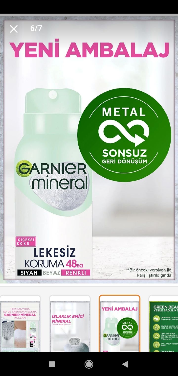 دئودورانت - رول آن گارنیر اورجینال Garnier 36005419288553 Mineral Spotless Protection Spray Deodorant Set of 3 photo review