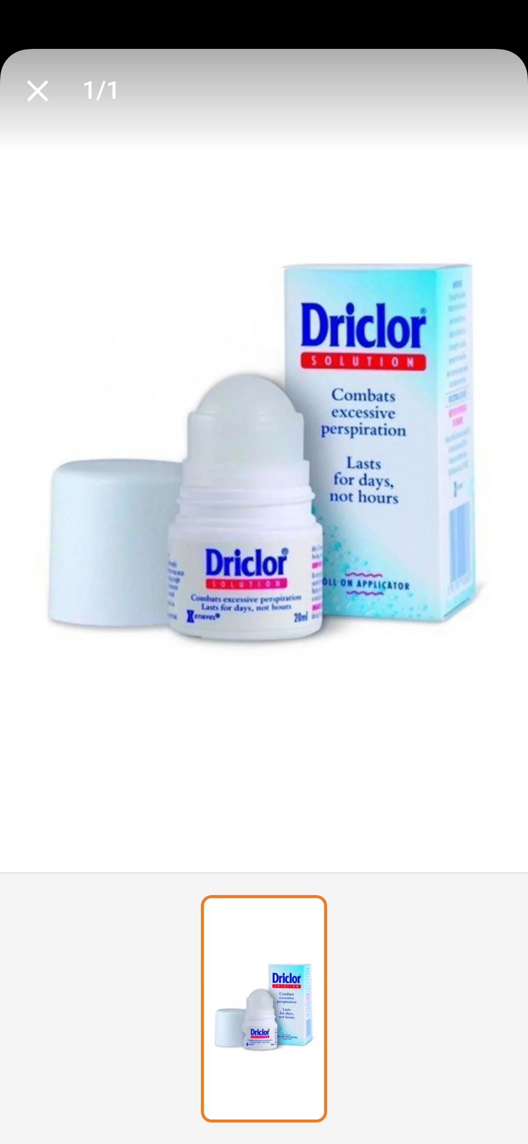 دئودورانت - رول آن دریکور اورجینال Driclor 50110911026082 Anti Perspirant Roll On 20 ml photo review