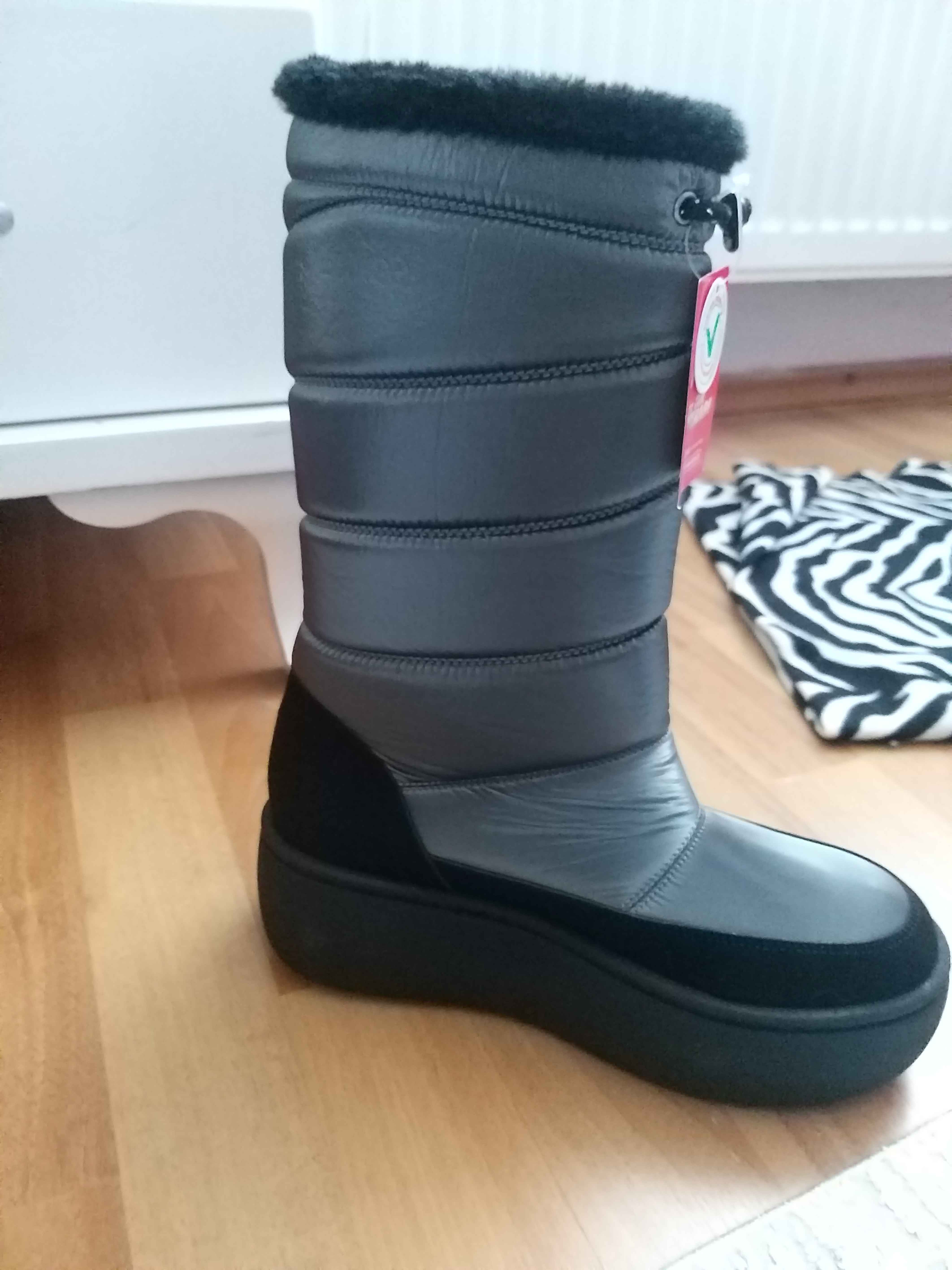 بوت و چکمه برفی جامپ اورجینال Jump 60116 60116 Waterproof Anti-Slip Sole Silver Color Women's Snow Boots photo review