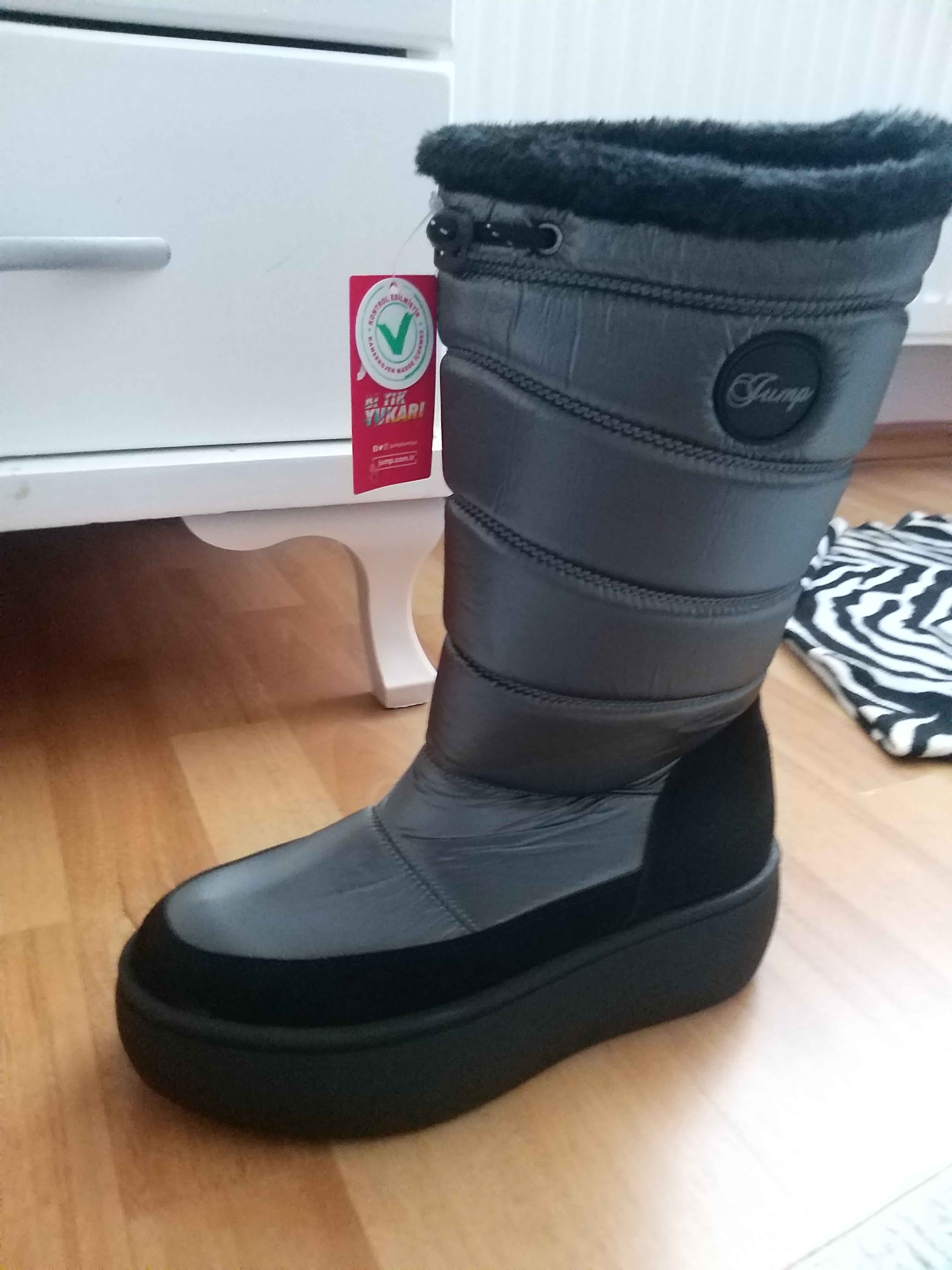 بوت و چکمه برفی جامپ اورجینال Jump 60116 60116 Waterproof Anti-Slip Sole Silver Color Women's Snow Boots photo review