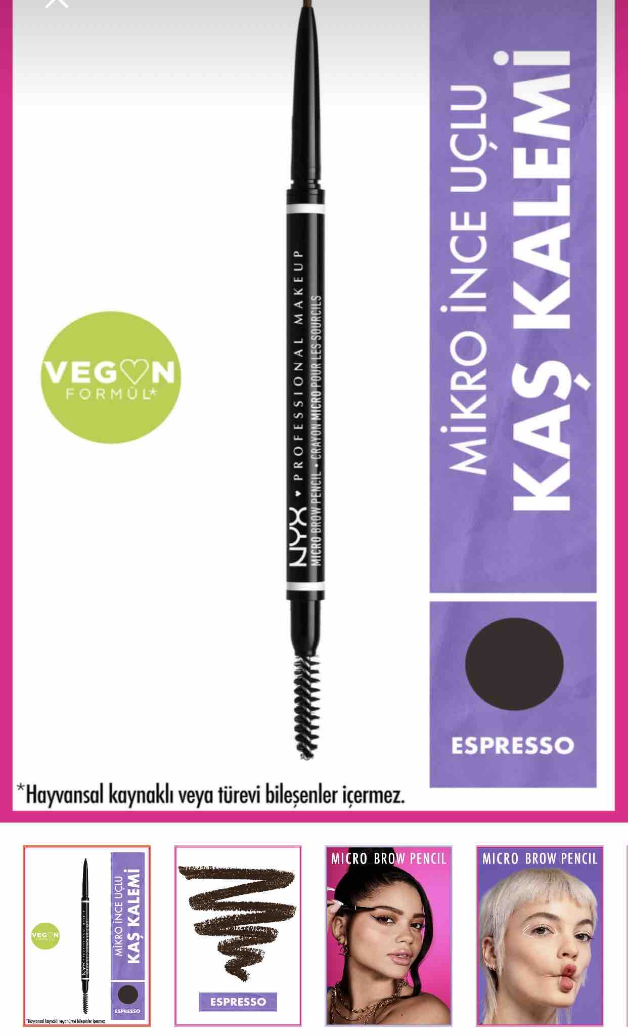 مداد ابرو و سایه ابرو پروفشنال میکاپ اورجینال NYX Professional Makeup NYXPMUMBP Ultra Fine Eyebrow Pencil - Micro Brow Pencil Espresso 5 g 800897836894 photo review