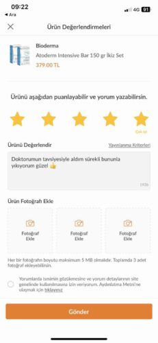 پاک کننده صورت بیودرما اورجینال Bioderma 8699956510743 Atoderm Intensive Bar 150 gr Twin Set photo review