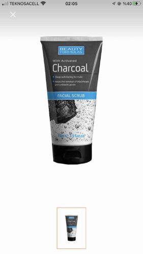 لایه بردار بدن بیوتی فرمول اورجینال BEAUTY FORMULAS 5012251012249 Blackhead Prevention Charcoal Facial Scrub / 150 Ml,,derin1005 photo review