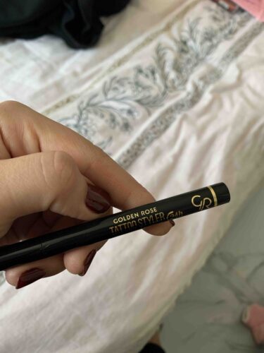 خط چشم گلدن رز اورجینال Golden Rose K-TLE-001 Tattoo Styler Waterproof Eyeliner Midnight Black - Waterproof Black Eyeliner - 8691190512286 photo review