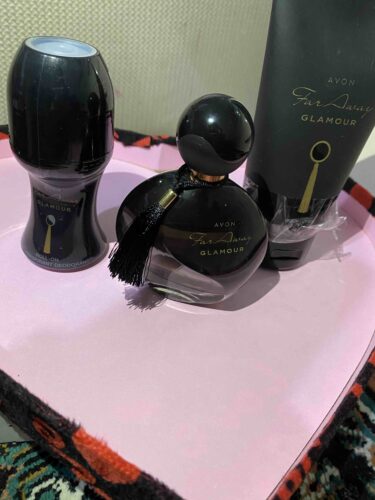 عطر آوون اورجینال Avon MPACK1159 Far Away Glamor Perfume Body Lotion Rollon Package photo review