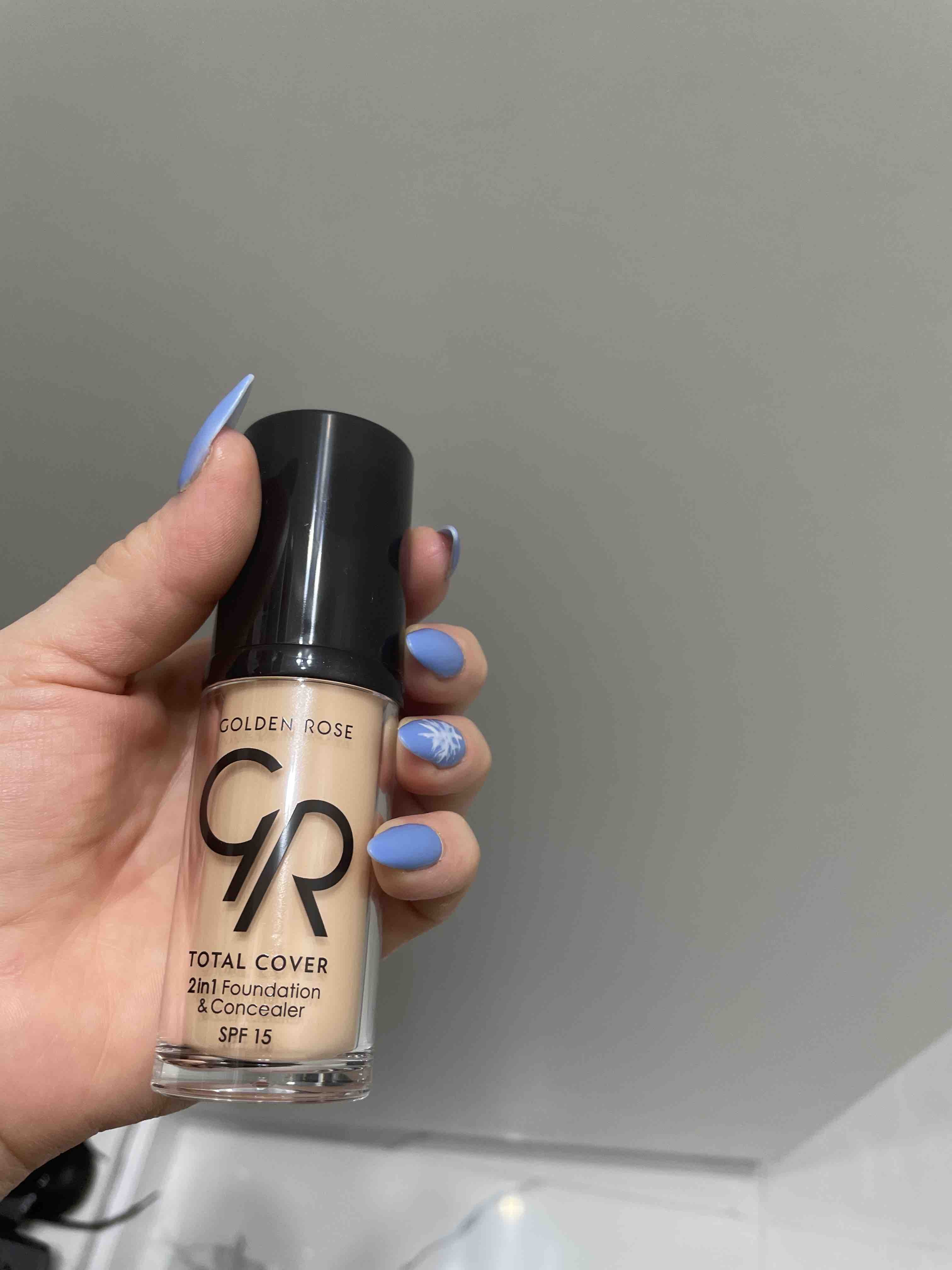فاندیشن  گلدن رز PHDF Golden Rose اورجینال Total Cover 2in1 Foundation & Concealer No: 03 Almond - Foundation & Concealer - 8691190963637 photo review