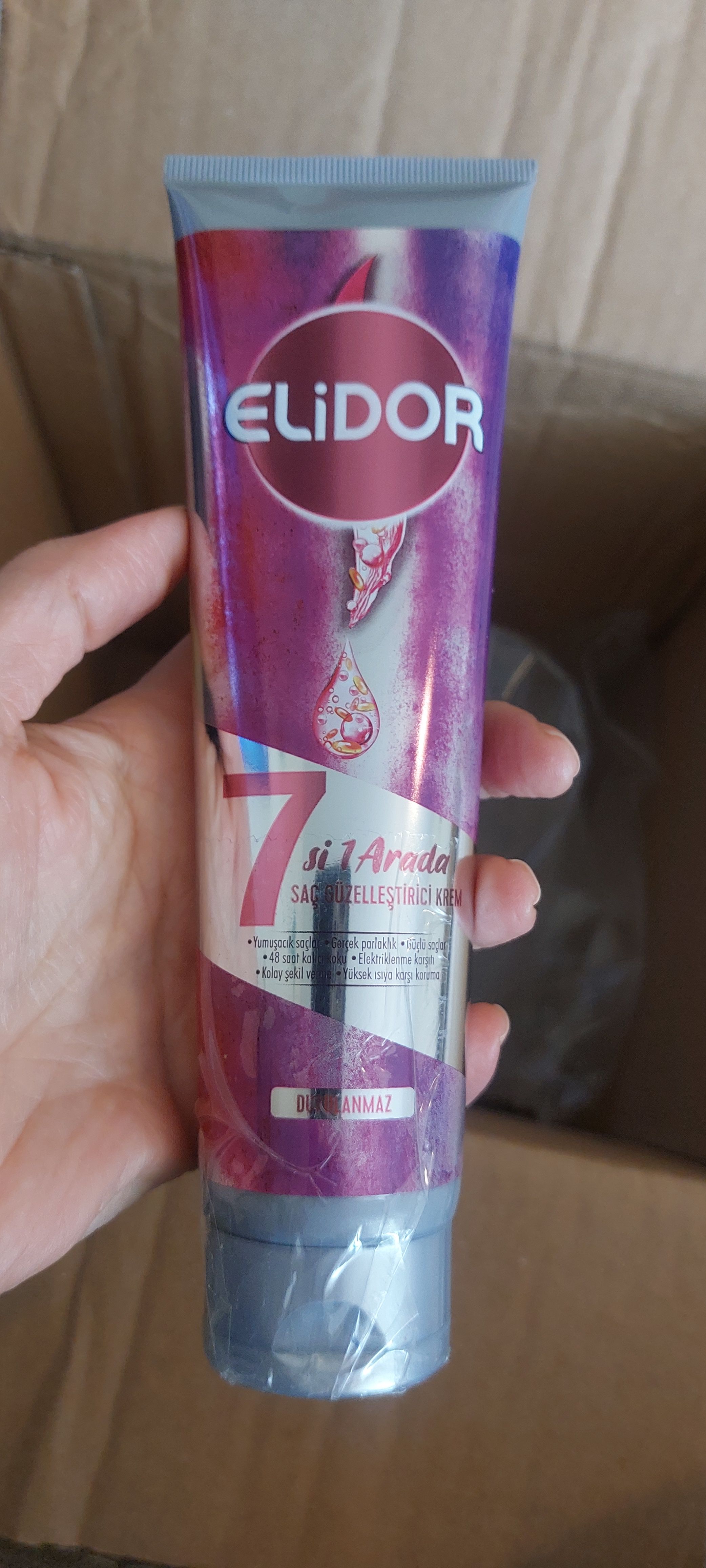 نرم کننده مو الیدور اورجینال Elidor SET.UNİ.1761 7 in 1 Hair Beautifying Care Cream Contains Collagen 150 ml photo review