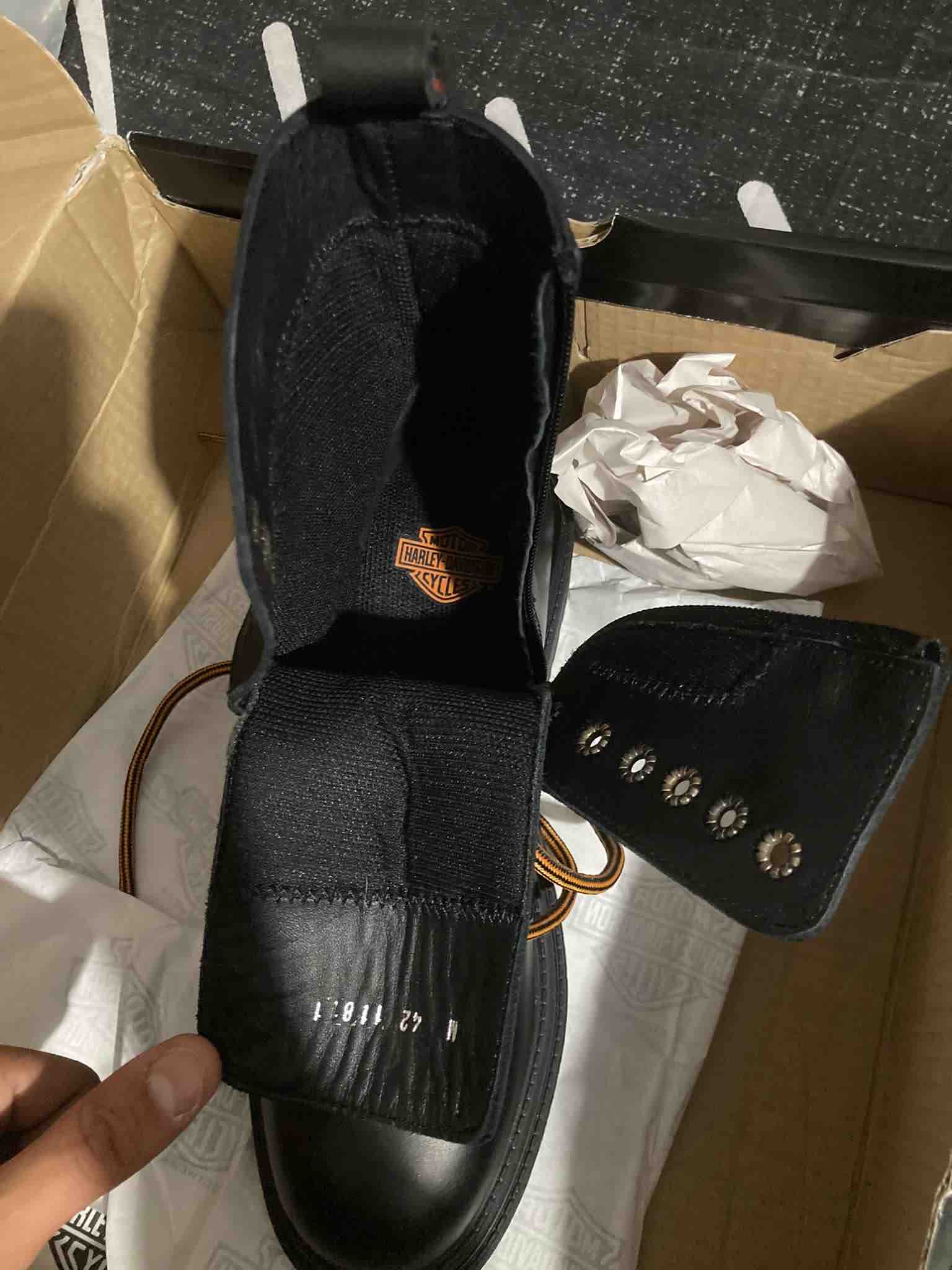 بوت هارلی دیویدسون اورجینال Harley Davidson 025M100553 Men's Black Colmar Bootal Leather Boots 025m100553 photo review