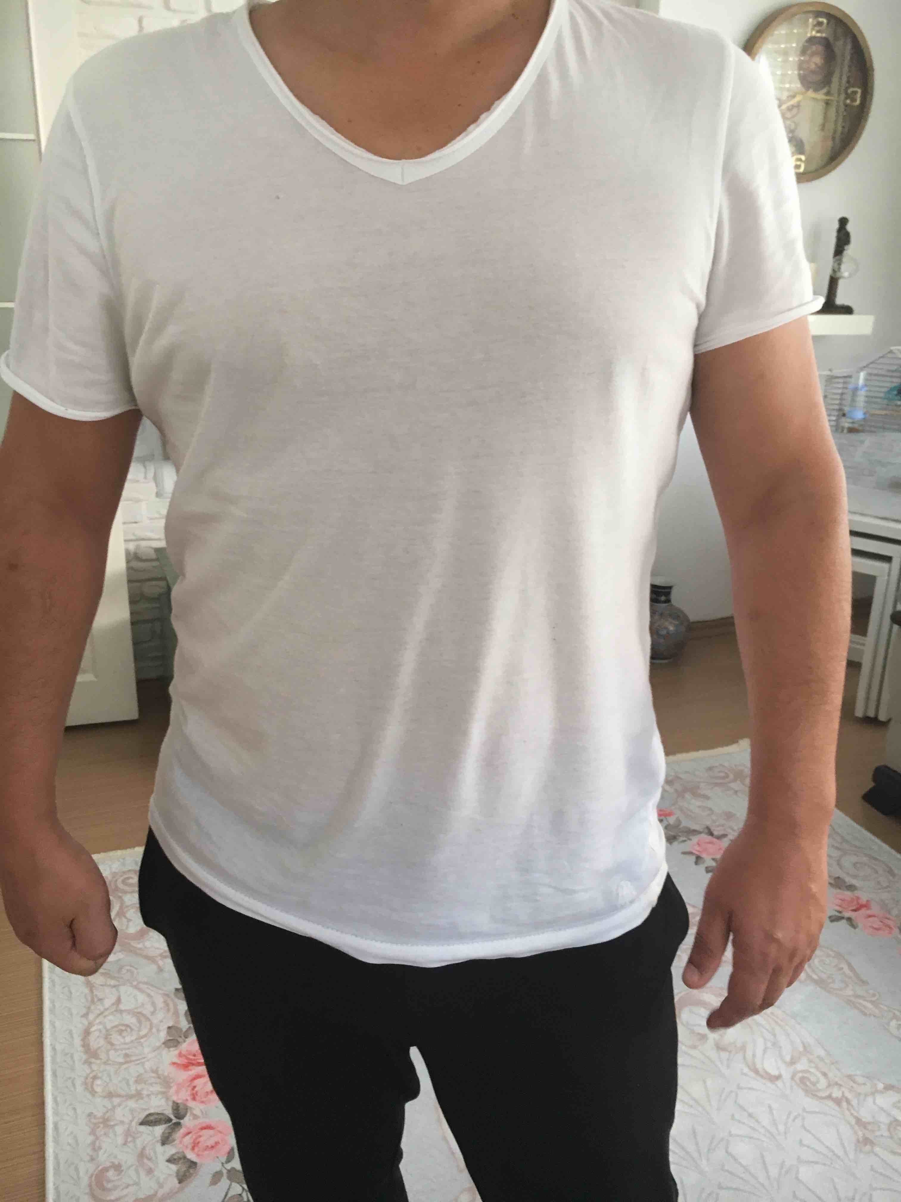 تیشرت ماوی اورجینال Mavi 062773-20843 V-Neck White T-Shirt with Stitching Detail Fitted / Fitted Cut 062773-20843 photo review
