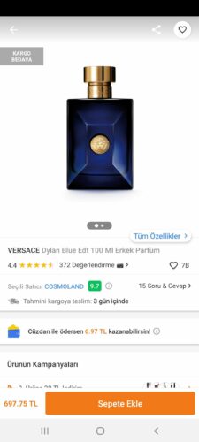 عطر ورساچه اورجینال Versace 8011003825745 Dylan Blue Edt 100 Ml Men's Perfume photo review