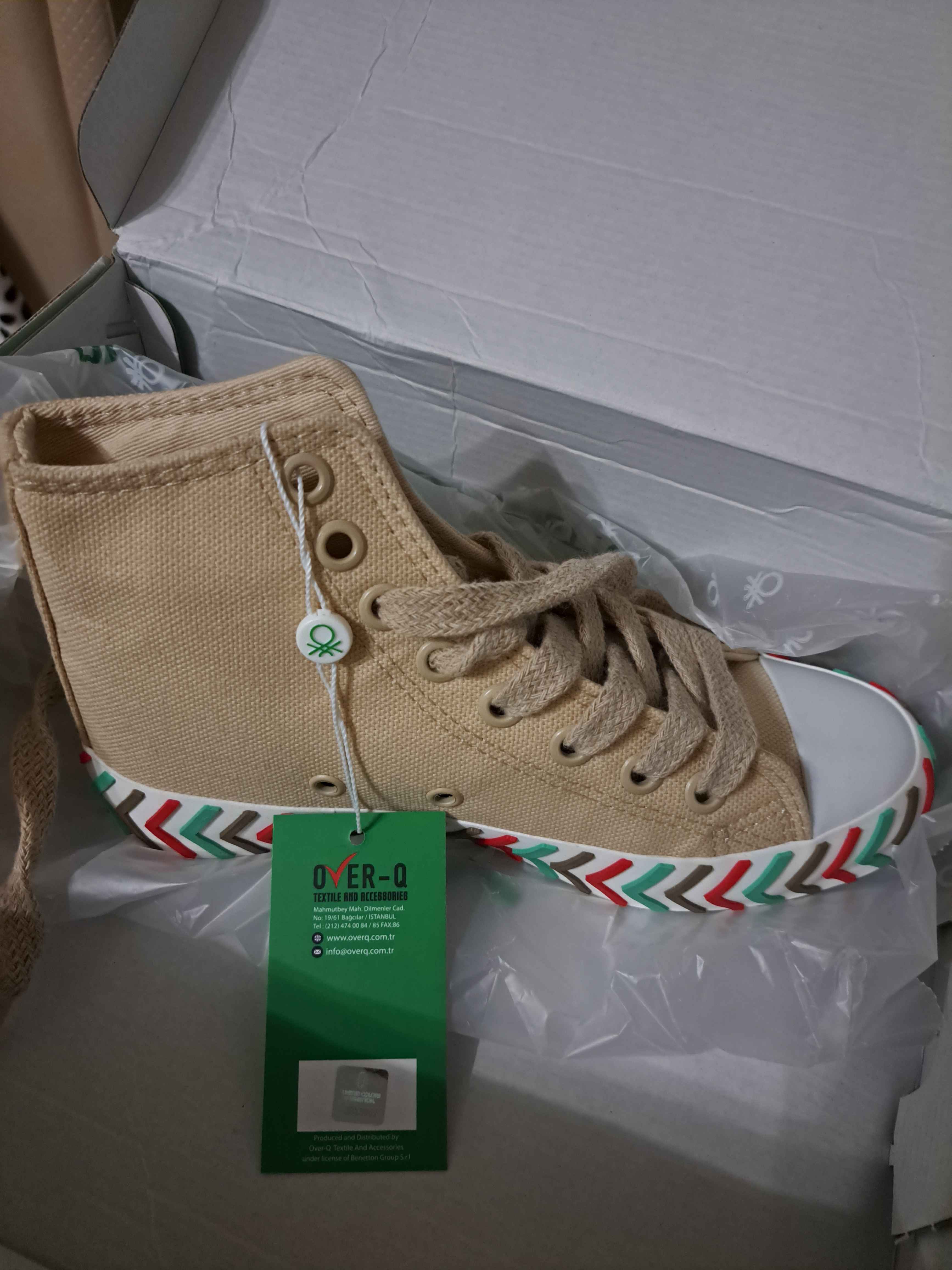 اسنیکر بنتتون اورجینال Benetton BN-90625 ®| BN-90625- Beige - Women's Sports Shoes photo review